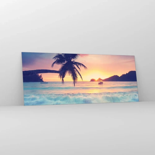 Glass picture - Evening in a Bay - 100x40 cm