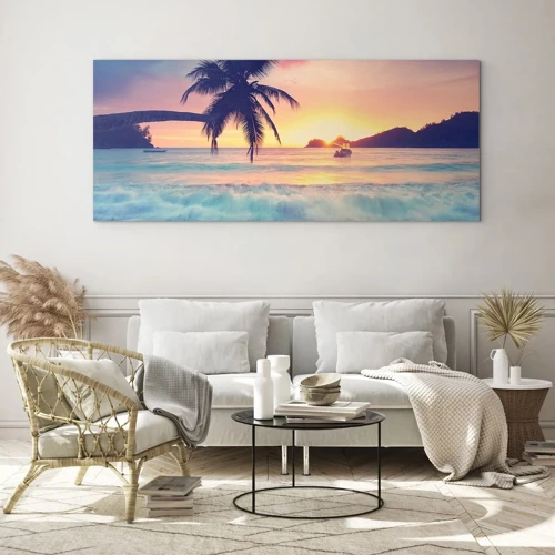 Glass picture - Evening in a Bay - 100x40 cm