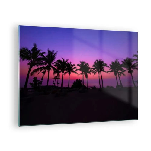 Glass picture - Evening under the Palms - 70x50 cm