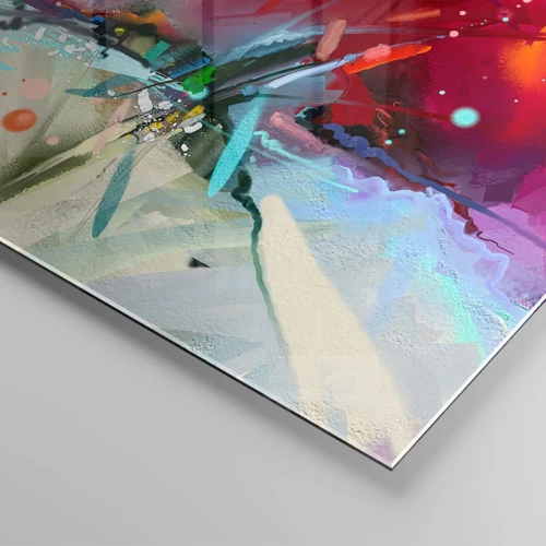 Glass picture - Explosion of Lights and Colours - 100x70 cm