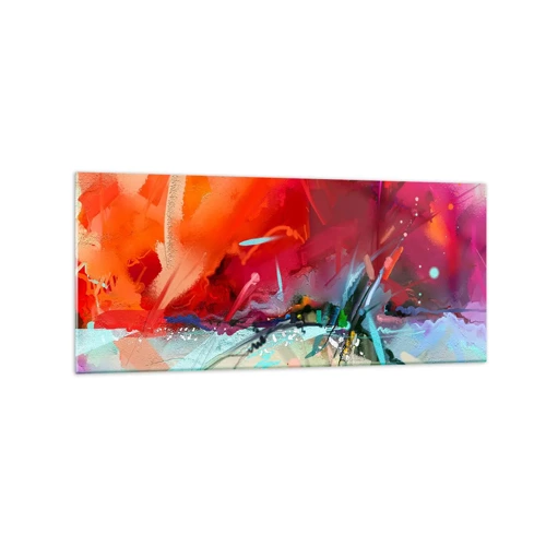 Glass picture - Explosion of Lights and Colours - 120x50 cm