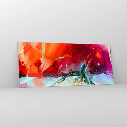 Glass picture - Explosion of Lights and Colours - 120x50 cm