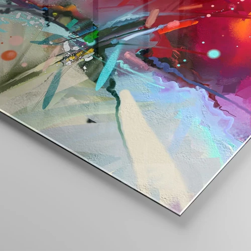 Glass picture - Explosion of Lights and Colours - 120x80 cm