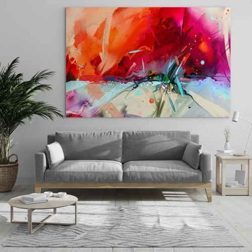 Glass picture - Explosion of Lights and Colours - 120x80 cm