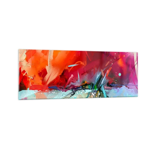 Glass picture - Explosion of Lights and Colours - 140x50 cm