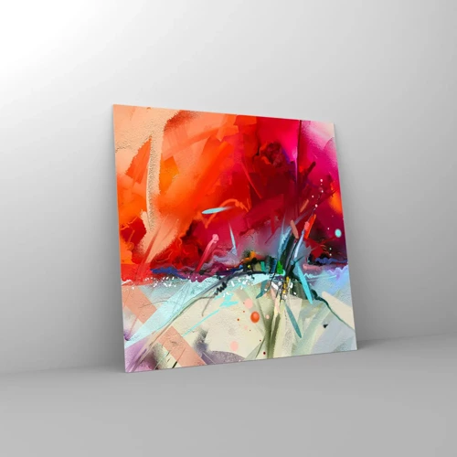 Glass picture - Explosion of Lights and Colours - 40x40 cm