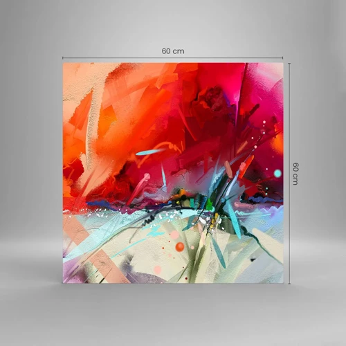 Glass picture - Explosion of Lights and Colours - 60x60 cm