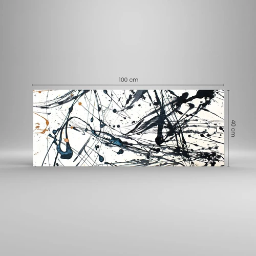 Glass picture - Expressionist Abstract - 100x40 cm