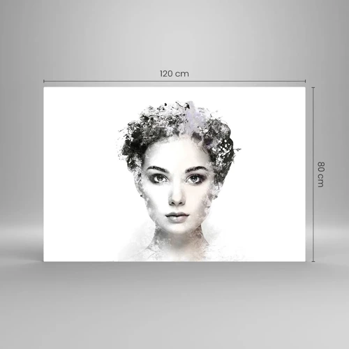 Glass picture - Extremely Stylish Portrait - 120x80 cm