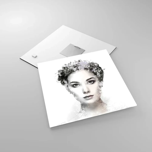 Glass picture - Extremely Stylish Portrait - 30x30 cm