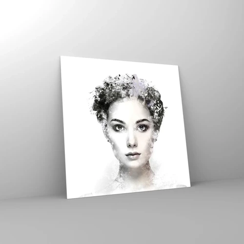 Glass picture - Extremely Stylish Portrait - 40x40 cm