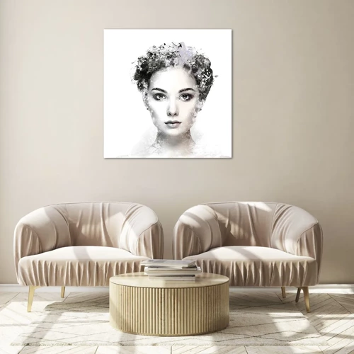 Glass picture - Extremely Stylish Portrait - 60x60 cm