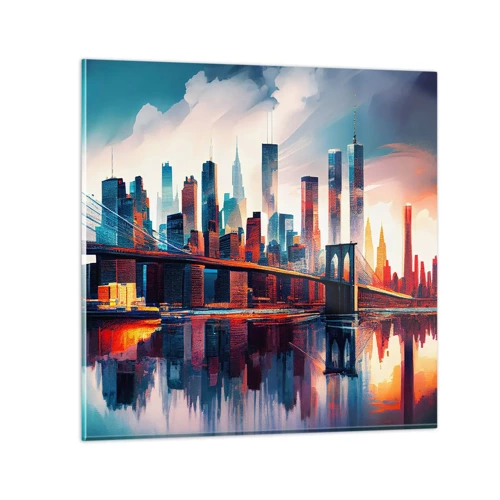 Glass picture - Fabulous New York - 30x30 cm