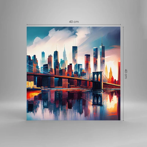 Glass picture - Fabulous New York - 40x40 cm