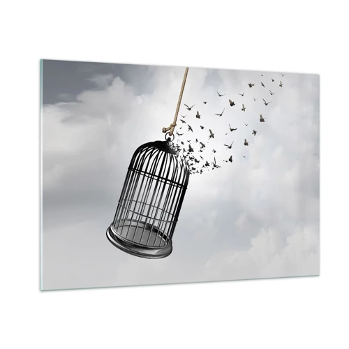 Glass picture - Faith…Hope…Freedom! - 100x70 cm
