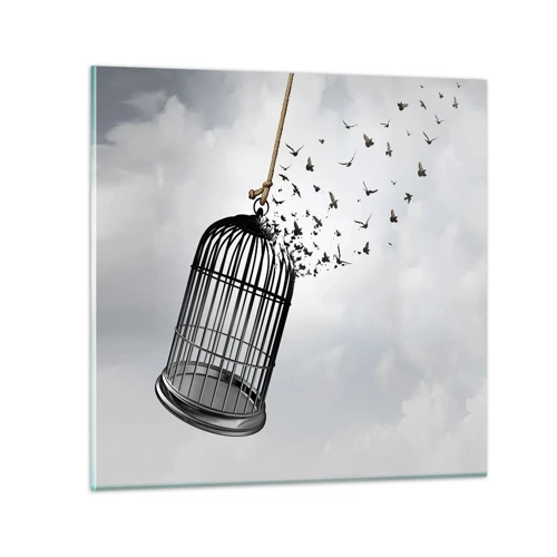 Glass picture - Faith…Hope…Freedom! - 70x70 cm