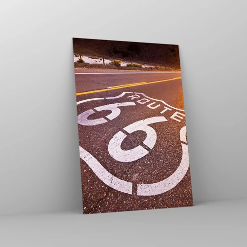 Glass picture - Famous Route 66 - 70x100 cm