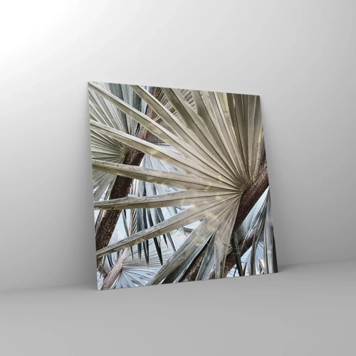 Glass picture - Fans in tropics - 40x40 cm