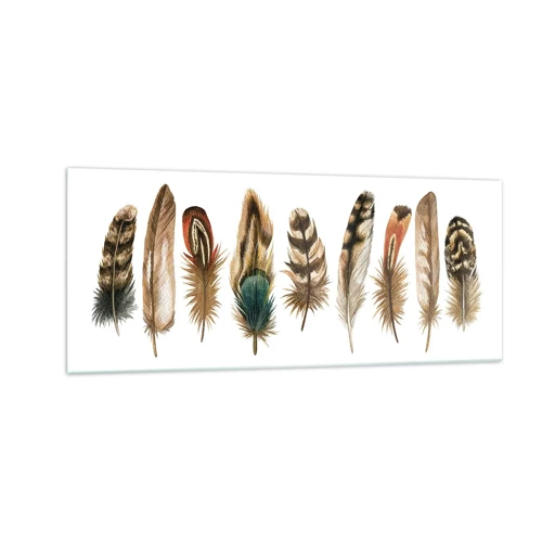 Glass picture - Feather Variation - 100x40 cm