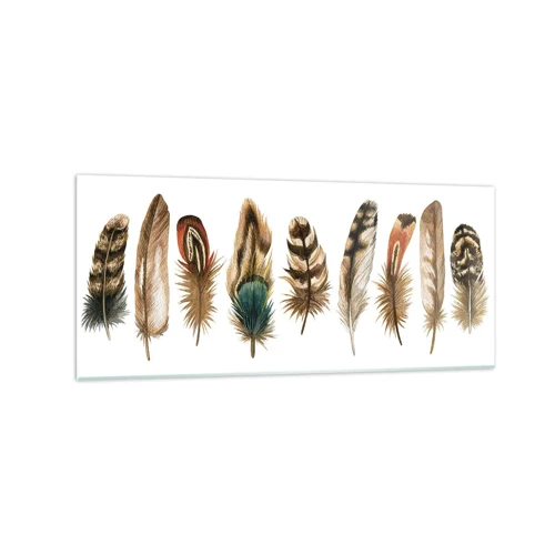 Glass picture - Feather Variation - 120x50 cm