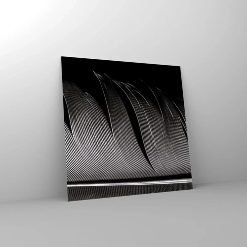 Glass picture - Feather - Wonderful Constract - 40x40 cm