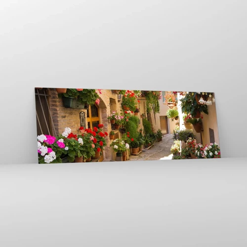 Glass picture - Flood of Flowers - 140x50 cm