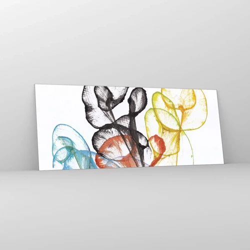 Glass picture - Flowers with a Soul - 100x40 cm