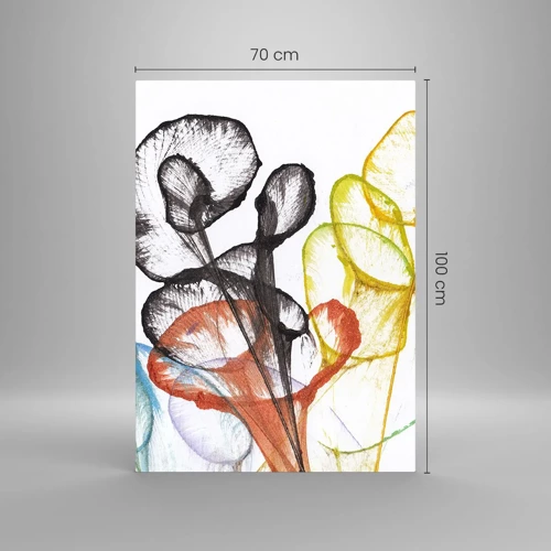 Glass picture - Flowers with a Soul - 70x100 cm