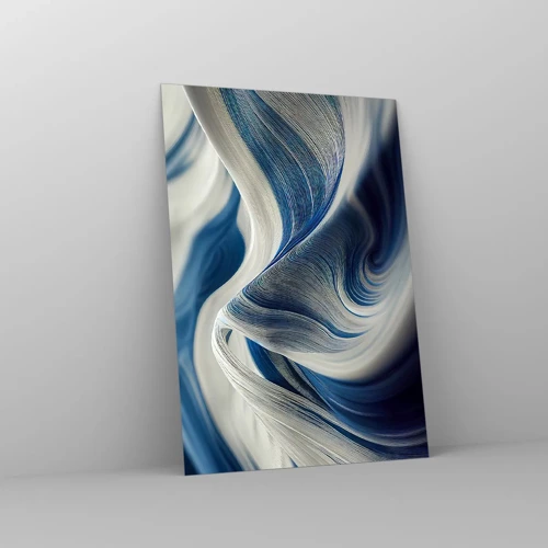 Glass picture - Fluidity of Blue and White - 70x100 cm