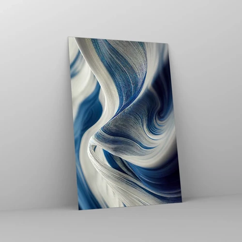 Glass picture - Fluidity of Blue and White - 80x120 cm