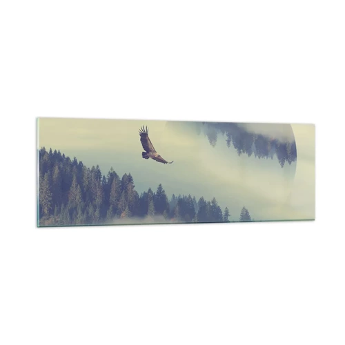 Glass picture - Flying Eagle  - 90x30 cm