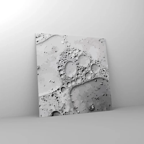 Glass picture - Foamy Footprint - 50x50 cm