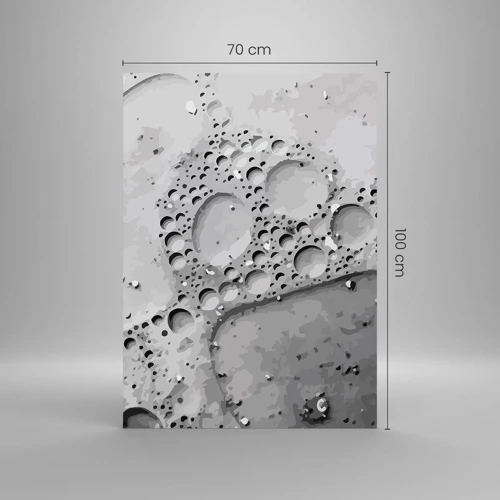 Glass picture - Foamy Footprint - 70x100 cm