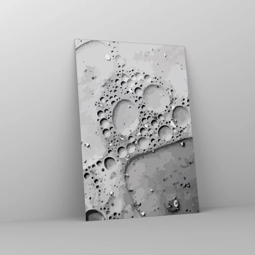 Glass picture - Foamy Footprint - 70x100 cm