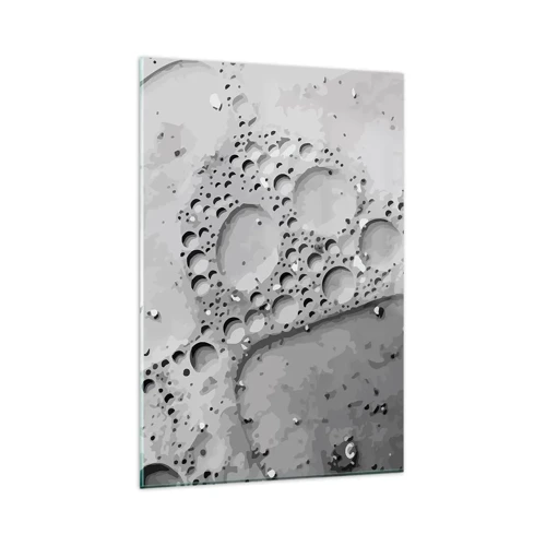 Glass picture - Foamy Footprint - 80x120 cm
