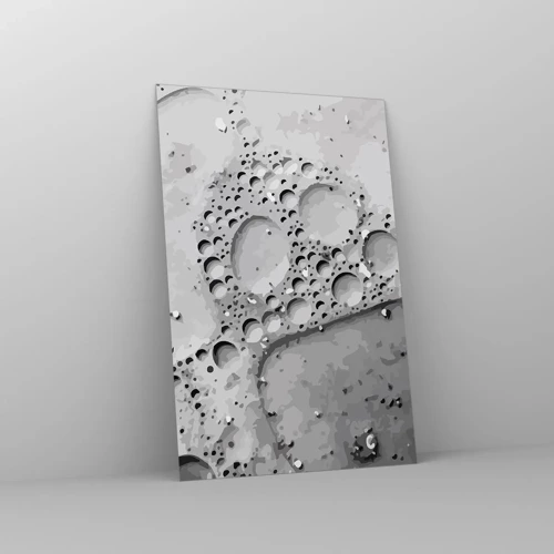 Glass picture - Foamy Footprint - 80x120 cm