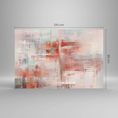 Glass picture - Foggy but Pink - 120x80 cm