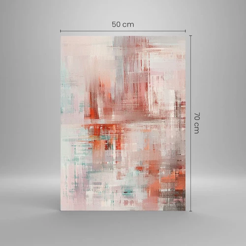 Glass picture - Foggy but Pink - 50x70 cm