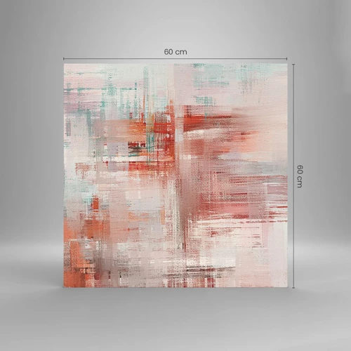 Glass picture - Foggy but Pink - 60x60 cm