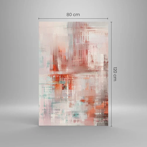 Glass picture - Foggy but Pink - 80x120 cm