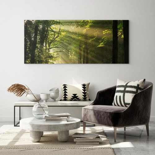 Glass picture - Forest Moment - 100x40 cm