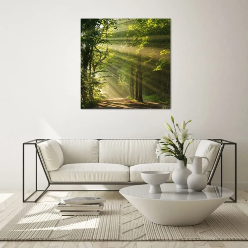 Glass picture - Forest Moment - 50x50 cm