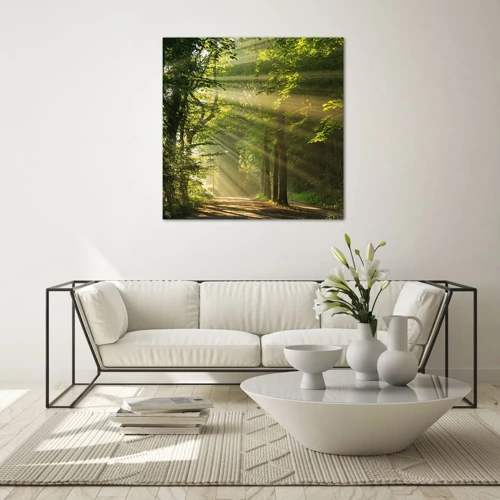 Glass picture - Forest Moment - 60x60 cm