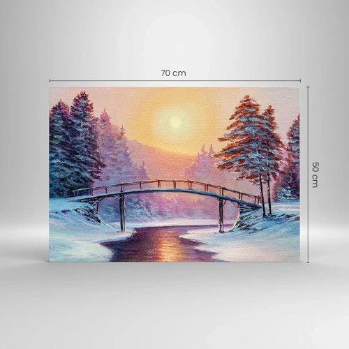 Glass picture - Four Seasons - Winter - 70x50 cm