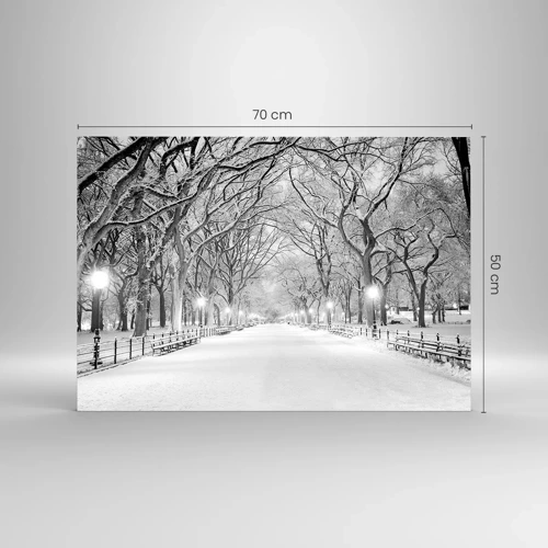 Glass picture - Four Seasons: Winter - 70x50 cm