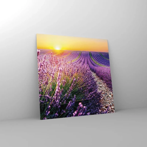 Glass picture - Fragrant Field - 40x40 cm