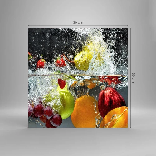 Glass picture - Fruity Refreshment - 30x30 cm