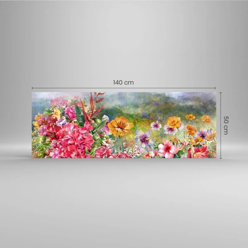 Glass picture - Garden which Went Crazy - 140x50 cm