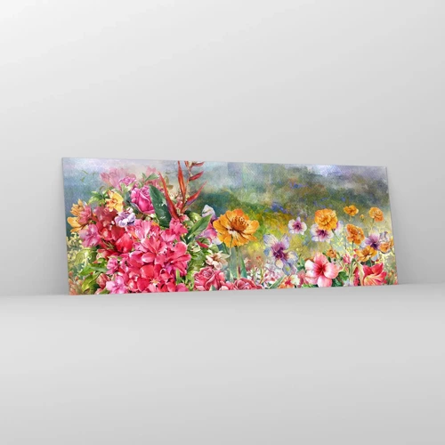 Glass picture - Garden which Went Crazy - 140x50 cm