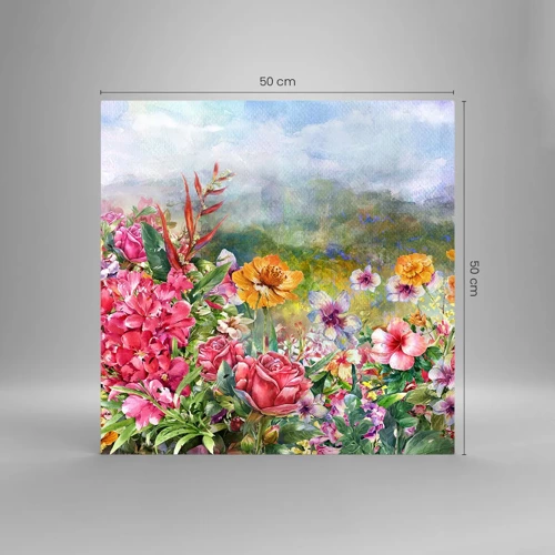 Glass picture - Garden which Went Crazy - 50x50 cm